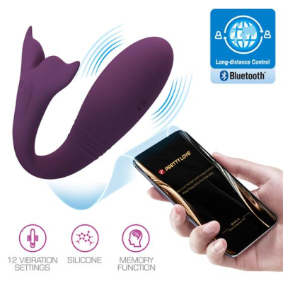 Pretty Love Jayleen mobile APP control Vibro Stimulator Purple \nUSB