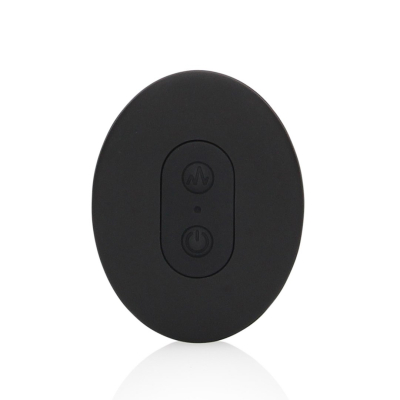 Smooth Vibrating Anal Plug with Remote Control - Licorice Black