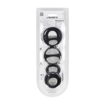 Silicone Cock and Ball Ring Set of 4 - Black