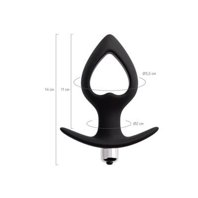 TOYFA POPO Pleasure Anal Plug Cordis M Vibro Black