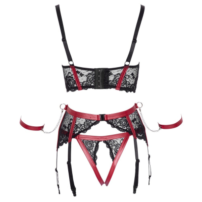 Shelf Bra Set black/red XL