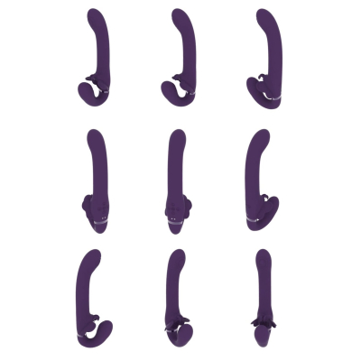 Satu - Pulse-Wave and Vibrating Strapless Strapon - Purple