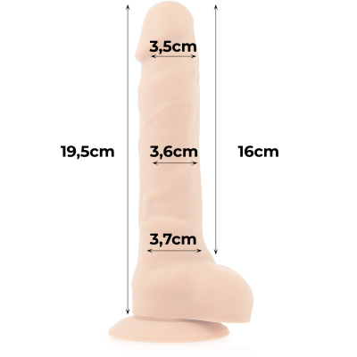 COCK MILLER - HARNESS + SILICONE DENSITY ARTICULABLE COCKSIL 19.5 CM