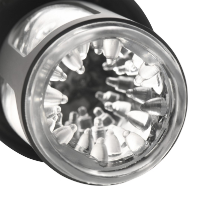 Auto Spin - Spinning and Thrusting Masturbator - Transparent/Black