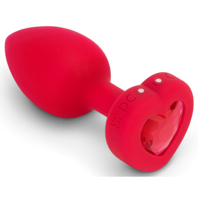 Vibrating Heart Plug M/L Red