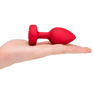 Vibrating Heart Plug M/L Red