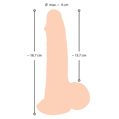 Dildo z naturalnie ruchomą skórą 18,7cm Nature Skin - Jak Prawdziwe