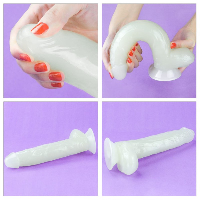 Dildo z przyssawką świecące w ciemności 26 cm Lovetoy