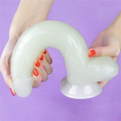 Dildo z przyssawką świecące w ciemności 26 cm Lovetoy