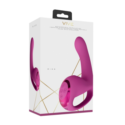Riko - Triple Motor Thumper with Advanced Finger Motion Pulse Wave Stimulator - Pink