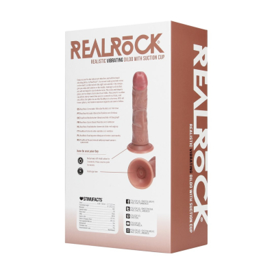 Vibrating Regular Curved Cock - 6 / 15,5 cm - Tan