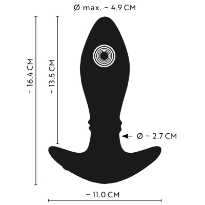 Anos RC Moving Rings Butt Plug