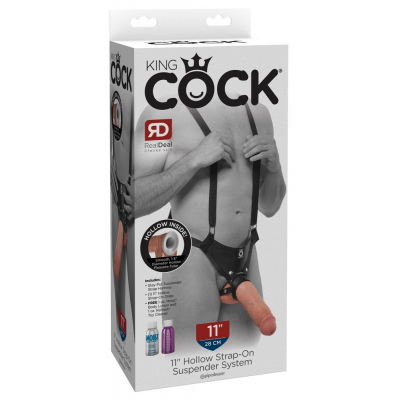 Strap-On z uprzężą i pustym dildo w środku 28cm