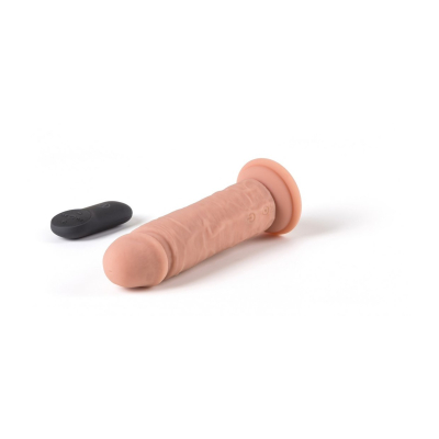 REALISTIC VIBRATOR \"R11\" FLESH 14.4CM W/ REMOTE CONTROL