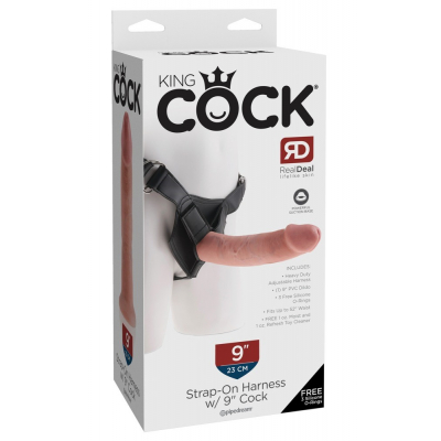 Strap on z regulowaną uprzężą Dildo 23cm