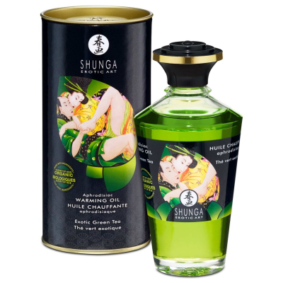 Shunga warming oil exotic green tea 100ml