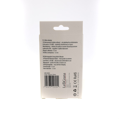 Wibrator Mini Typ Bullet Ładowany Usb Srebrny
