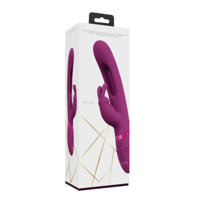 Mika - Triple Motor - Vibrating Rabbit with Innovative G-Spot Flapping Stimulator - Pink