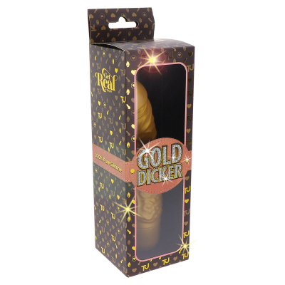 ToyJoy Get Real Gold Dicker Original Vibrator 20 cm
