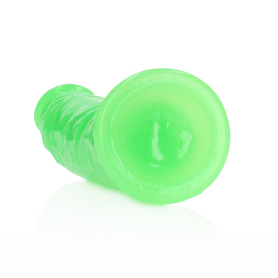 Slim Realistic Dildo with Suction Cup - Glow in the Dark - 6\'\' / 15,5 cm