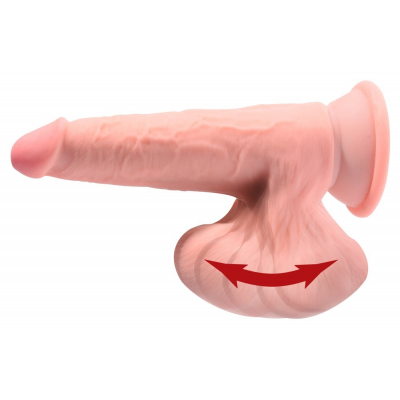 Dildo 3D z jądrami i przyssawką 15,2cm King Cock