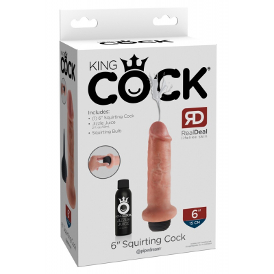 Dildo ze zbiorniczkiem z funkcją wytrysku 20 cm King Cock