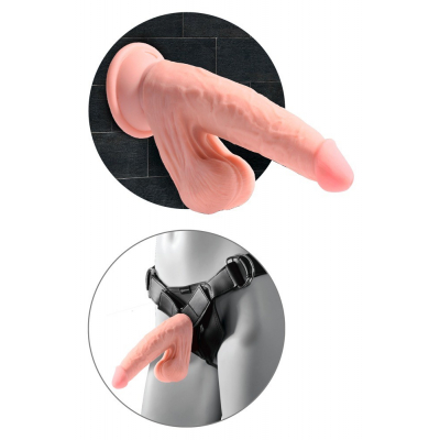 Dildo Jak żywe 3D z przyssawką 17,8 cm King Cock