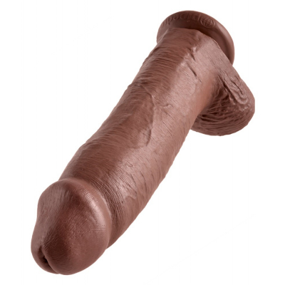 Realistyczne Dildo King Cock brązowe dł. 30,5cm