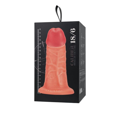 Realistic dildo Caliber 18/6 , PVC, flesh, length 18cm, diameter 6cm