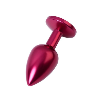 Red anal plug TOYFA Metal with a red colored gem