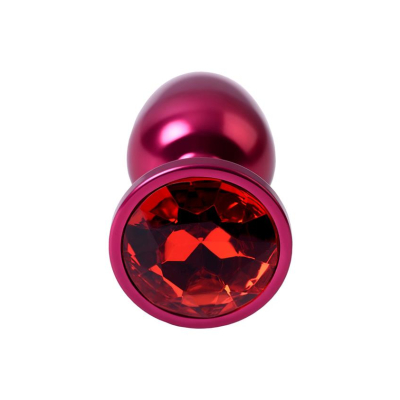 Red anal plug TOYFA Metal with a red colored gem