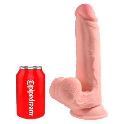 Dildo naturalne 3D z przyssawką 22,9 cm King Cock