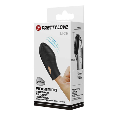 Pretty Love Lich Finger Vibrator Black