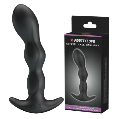 Masażer prostaty aksamitny z 12 trybami wibracji 14,5cm Pretty Love