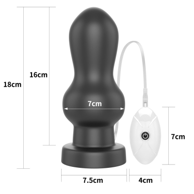 Korek analny ciężki i gruby z szeroką gamą wibracji 18cm Lovetoy