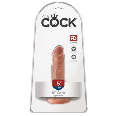 Elastyczne Dildo King Cock cieliste dł. 14cm