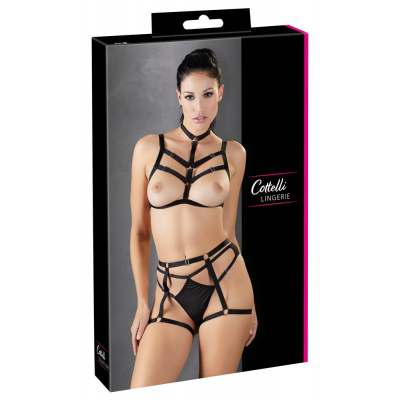 skąpa uprząż ze stringami S-L Cottelli Lingerie