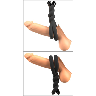 BK bendable cock & ball ring