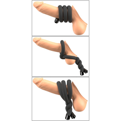 BK bendable cock & ball ring
