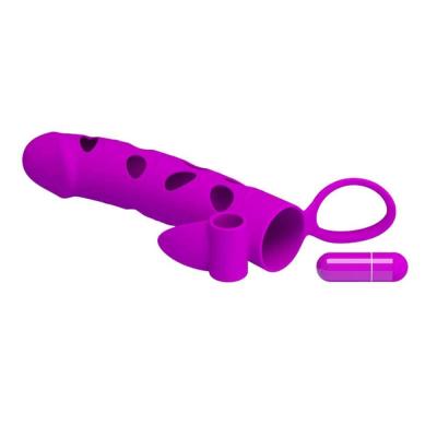 Pretty Love 6 Inch Vibrating Penis Sleeve Pink