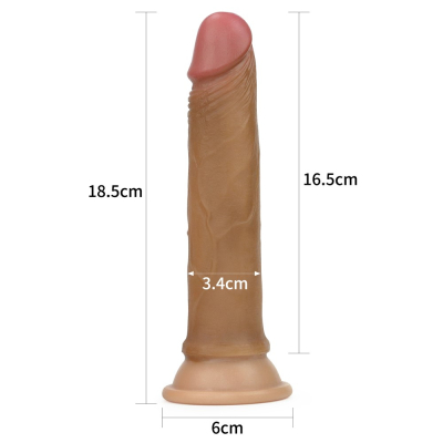 Dildo silikonowe z przyssawką realistyczne Dual Layered Liquid 18 cm Lovetoy