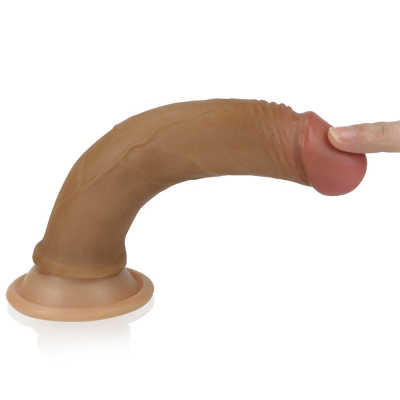 Dildo silikonowe z przyssawką realistyczne Dual Layered Liquid 18 cm Lovetoy