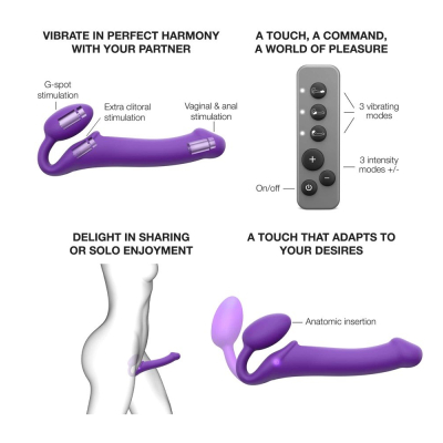 Vibrating Strap-On M Purple