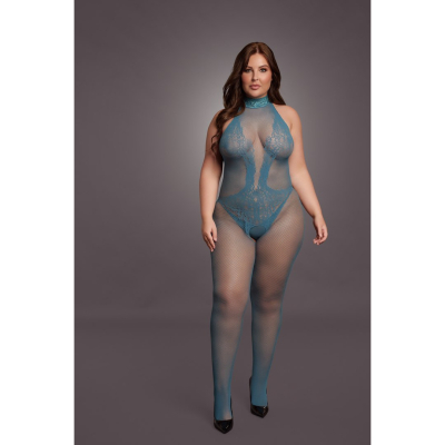 Fishnet and Lace Bodystocking - Queen Size
