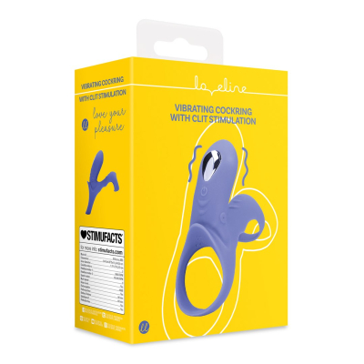 Vibrating Cockring with Clit Stimulation - Tamiya Blue