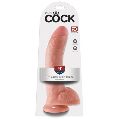 King Cock Dildo z jądrami 23cm Jak prawdziwy