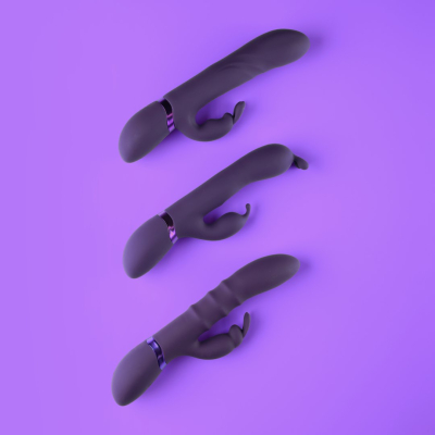 Sora - Up Down Stimulating Rings, Vibrating G-Spot Rabbit - Purple