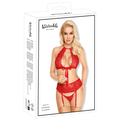 Suspender set red S/M