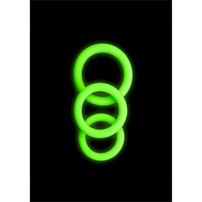 Cockring Set - Glow in the Dark - 3 Pieces