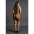 High Neck Net Contrast Mini Dress - Plus Size